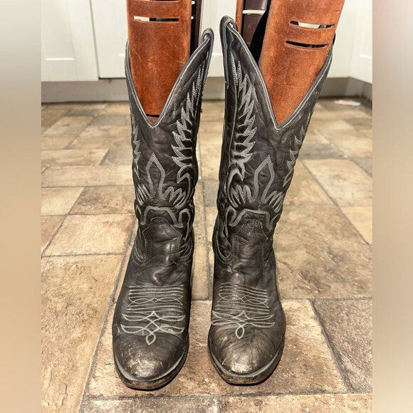Boulet Leather Cowboy boot Size 7.5 - Picture 3 of 6